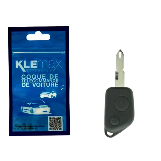 COQUE CLE ADAPTABLE PSA 2 BOUTONS LAME CRANTEE FIXE