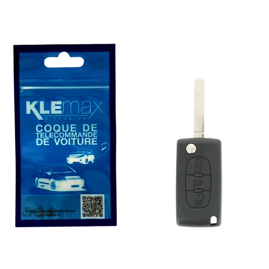 COQUE CLE ADAPTABLE PSA 3 BOUTONS LAME FRAISEE RETRACTABLE 7MM