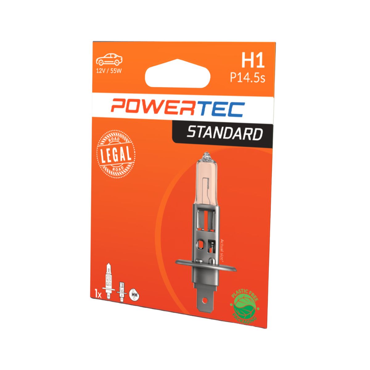 AMPOULE HALOGENE H1 X 1 (ECO PACKAGING) P14.5S 12V 55W MTECH
