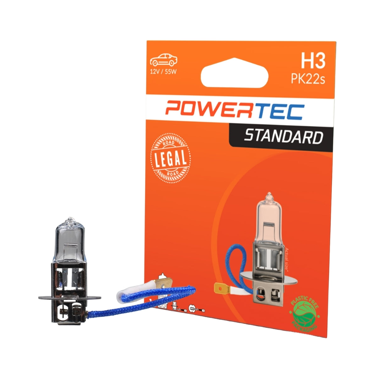 AMPOULE HALOGENE H3 PK22S 12V 55W (BLISTER) X 1 MTECH