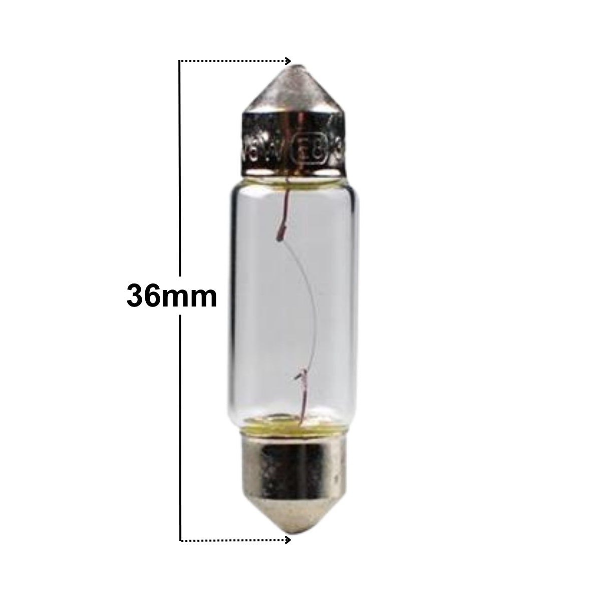 AMPOULE HALOGENE X 2 (ECO PACKAGING) C5W SV8.5 (36MM) 12V 5W MTECH