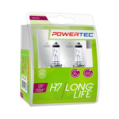 AMPOULES HALOGENES H7 PX26D 12V 55W LONG LIFE (BLISTER) X2 MTECH