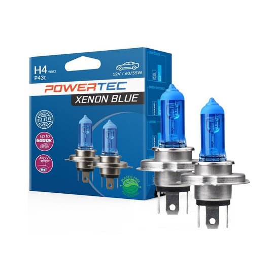 AMPOULES HALOGENES H4 P43T 12V 55W XENON BLUE (BLISTER) X2 MTECH