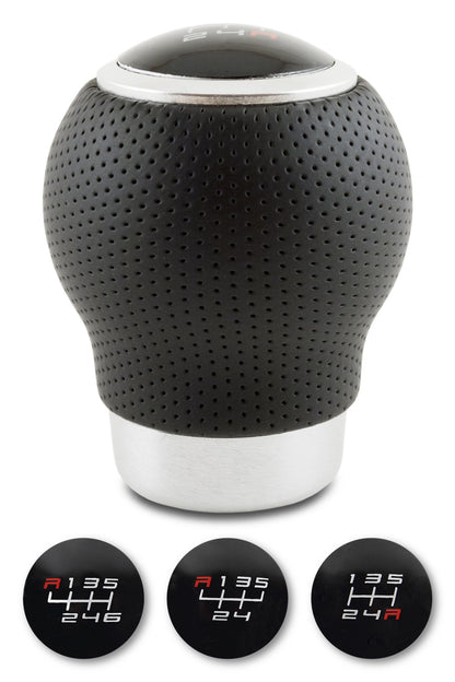 POMMEAU CUIR NOIR ROND BAGUE MARCHE AR + 3 PASTILLES DE VITESSES z