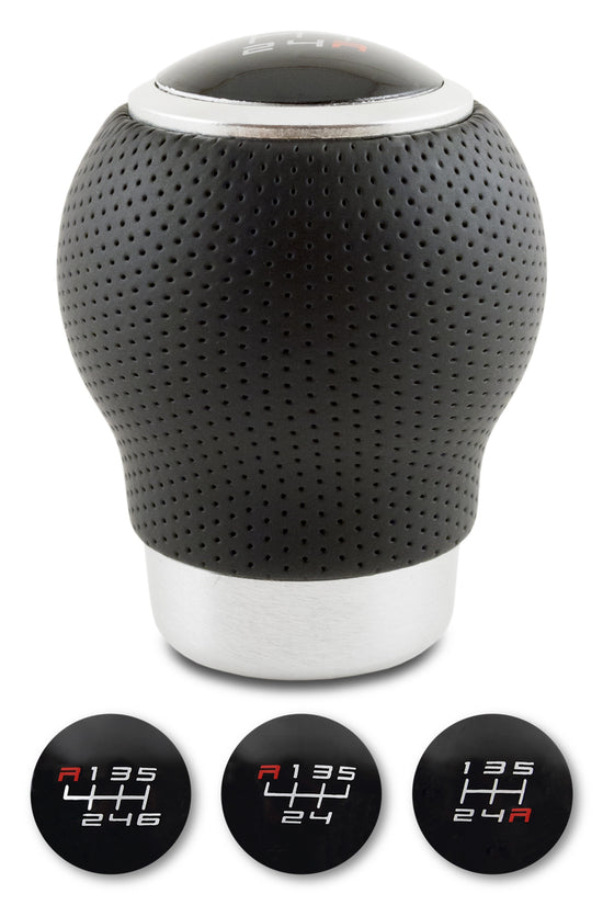 POMMEAU CUIR NOIR ROND BAGUE MARCHE AR + 3 PASTILLES DE VITESSES z