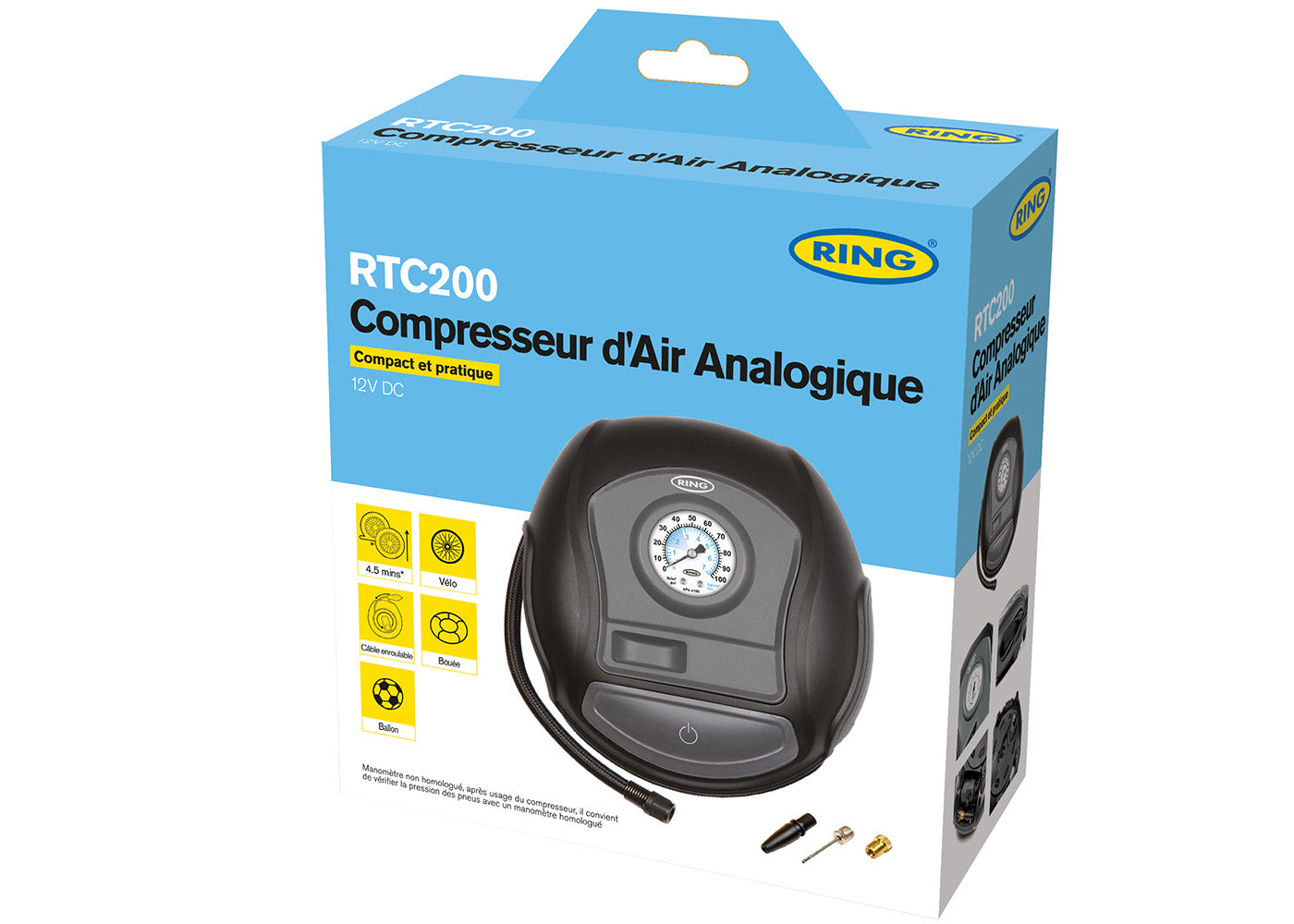 PRESENTOIR 6 COMPRESSEURS D'AIR ANALOGIQUE RTC200