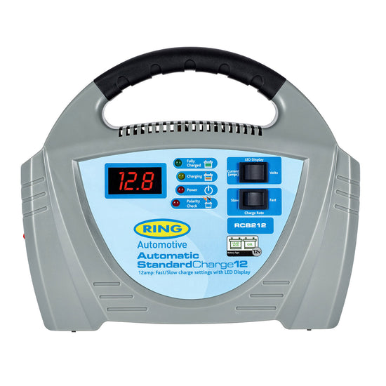 CHARGEUR DE BATTERIE AUTOMATIQUE 12A 12V (JUSQU'A 3 000CM³) RING