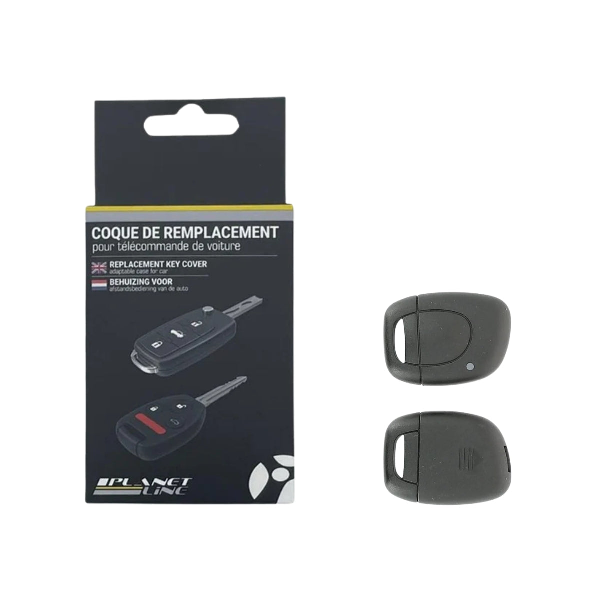 COQUE CLE ADAPTABLE POUR RENAULT 1 BOUTON  LAME CRANTEE KEYSKAR