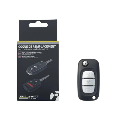 COQUE CLE ADAPTABLE POUR RENAULT 3 BOUTONS LAME FRAISEE KEYSKAR