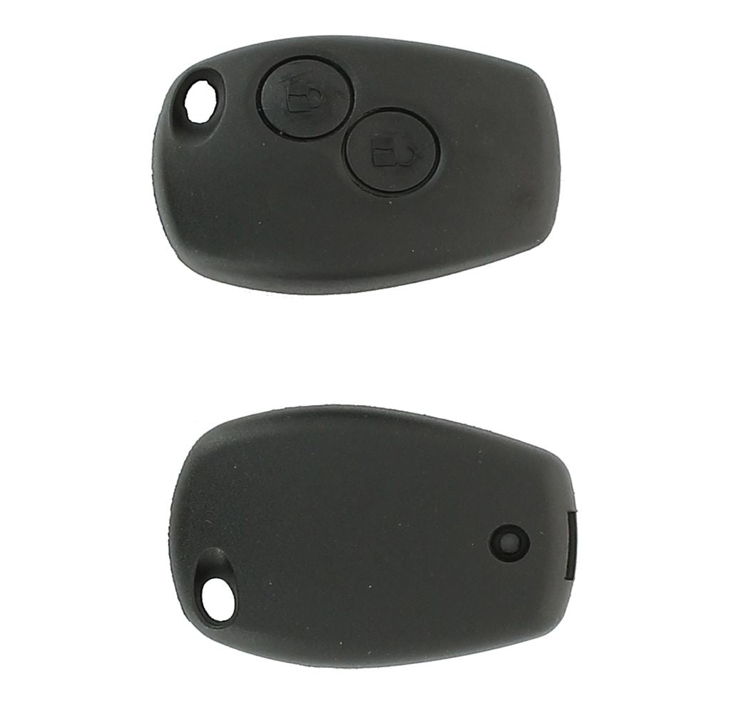 COQUE CLE ADAPTABLE RENAULT 2 BOUTONS LAME CRANTEE FIXE