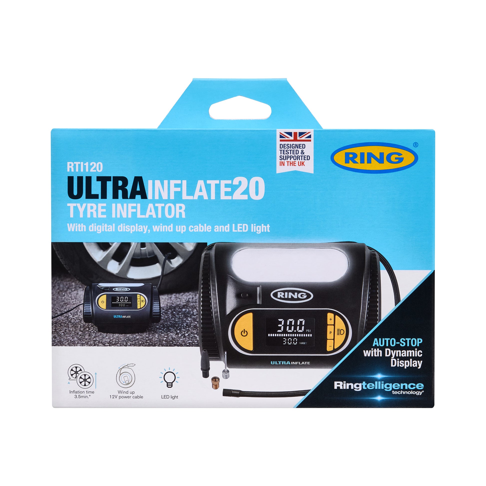COMPRESSEUR D'AIR DIGITAL 12V RING