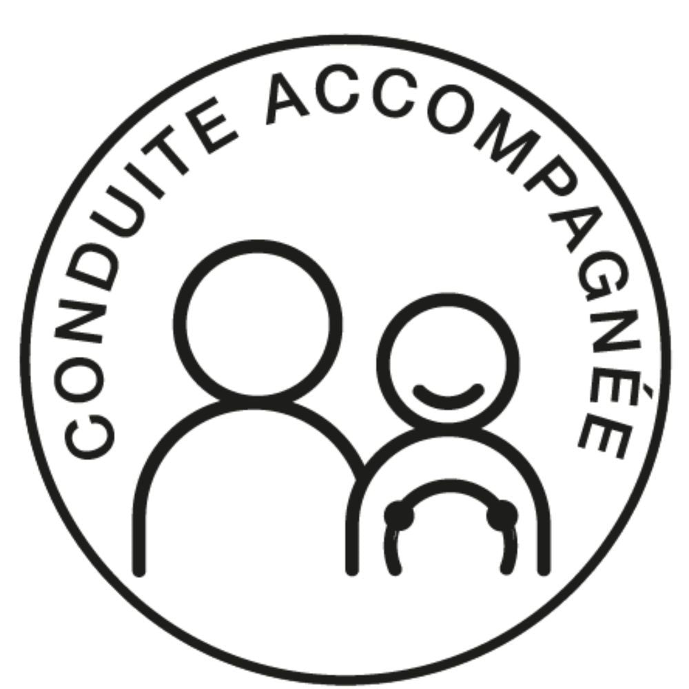DISQUE MAGNETIQUE "CONDUITE ACCOMPAGNEE" Ø 15 CM