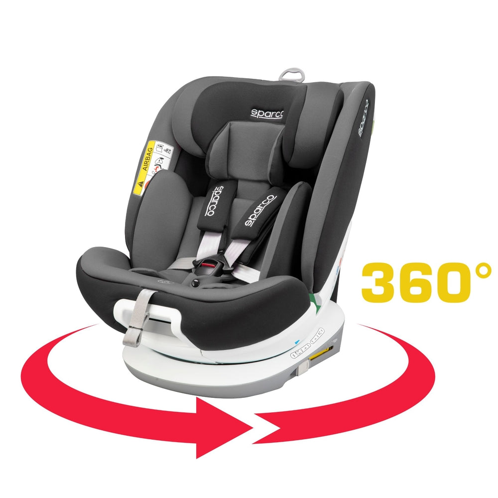 SIEGE ENFANT ROTATIF 360° SPARCO ISIZE 40-150CM ECE R129/03 ISOFIX z