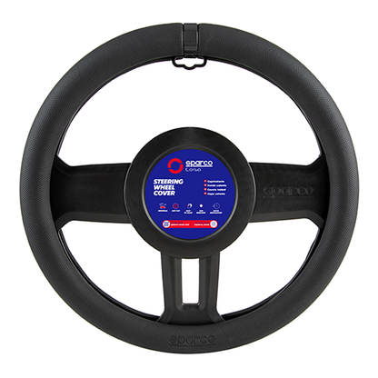 COUVRE VOLANT NOIR SPARCO AVEC BAGUE CENTRALE