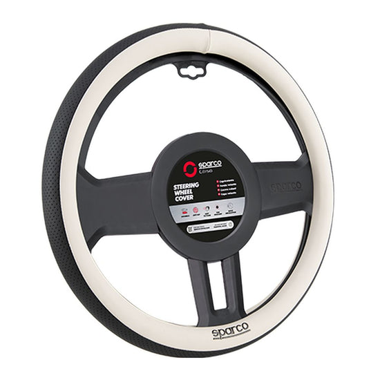 COUVRE VOLANT NOIR/ BLANC SPARCO ASPECT ORIGINE z