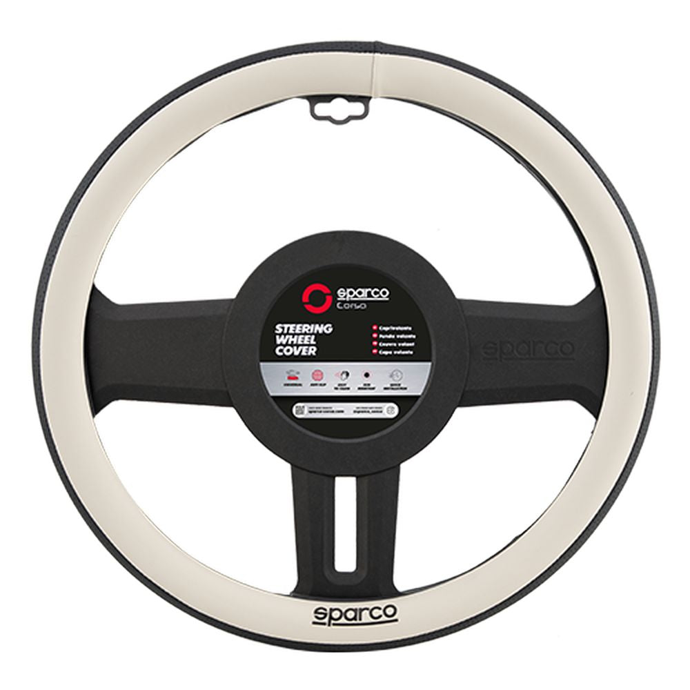 COUVRE VOLANT NOIR/ BLANC SPARCO ASPECT ORIGINE z