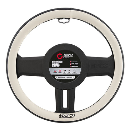 COUVRE VOLANT NOIR/ BLANC SPARCO ASPECT ORIGINE z