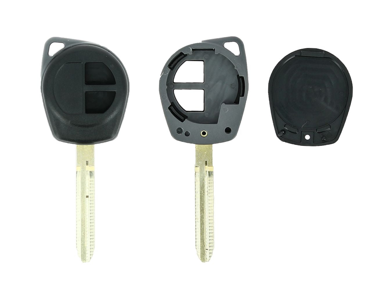 COQUE CLE ADAPTABLE SUZUKI 2 BOUTONS LAME CRANTEE FIXE