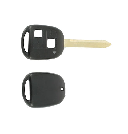 COQUE CLE ADAPTABLE TOYOTA 2 BOUTONS LAME CRANTEE FIXE