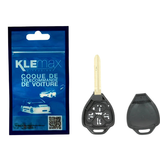 COQUE CLE ADAPTABLE TOYOTA 3 BOUTONS LAME CRANTEE FIXE