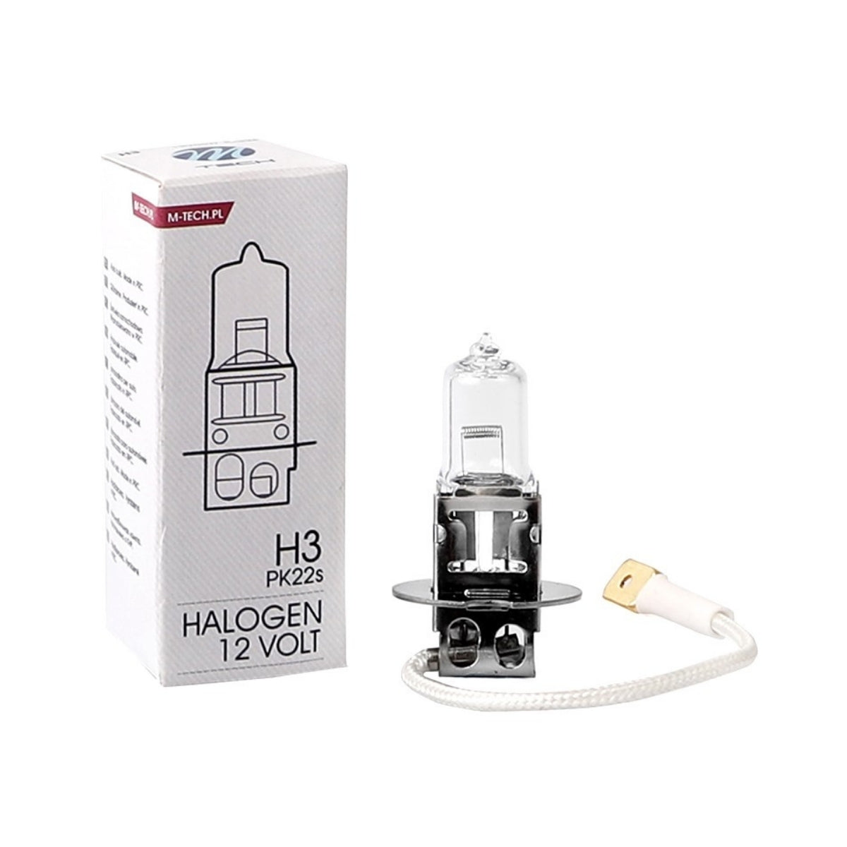 AMPOULE HALOGENE H3 PK22S 12V 55W (BOITE DE 1) MTECH