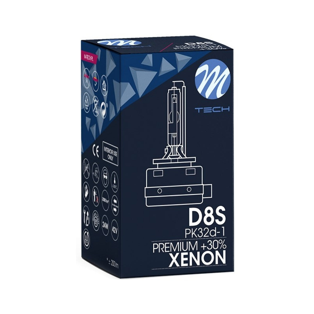 1 AMPOULE D8S 6000K 25W +30% CE (BOITE)