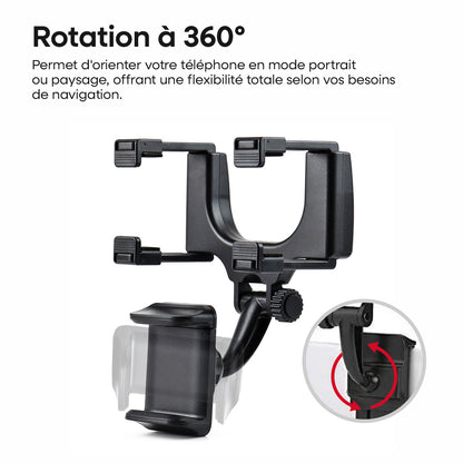 SUPPORT DE TELEPHONE RABATTABLE SUR RETROVISEUR AMIO