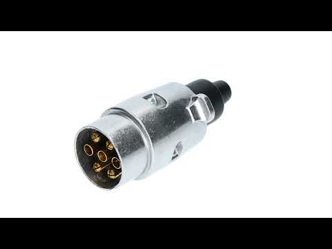 FICHE POUR REMORQUE 7 BROCHES 12V METAL