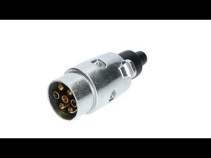 FICHE POUR REMORQUE 7 BROCHES 12V METAL