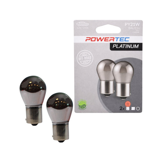 AMPOULE HALOGENE X 2 (ECO PACKAGING) PY21W 12V 21W BAU15S CHROME MTECH
