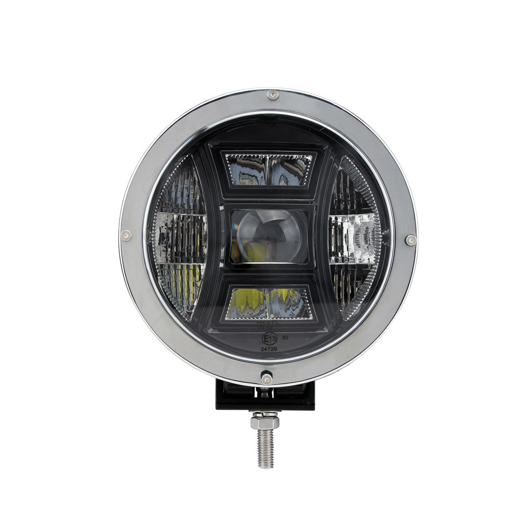 PROJECTEUR LONGUE PORTEE LED CREE ROND   70W, 2GEN., CHROME, 220mm
