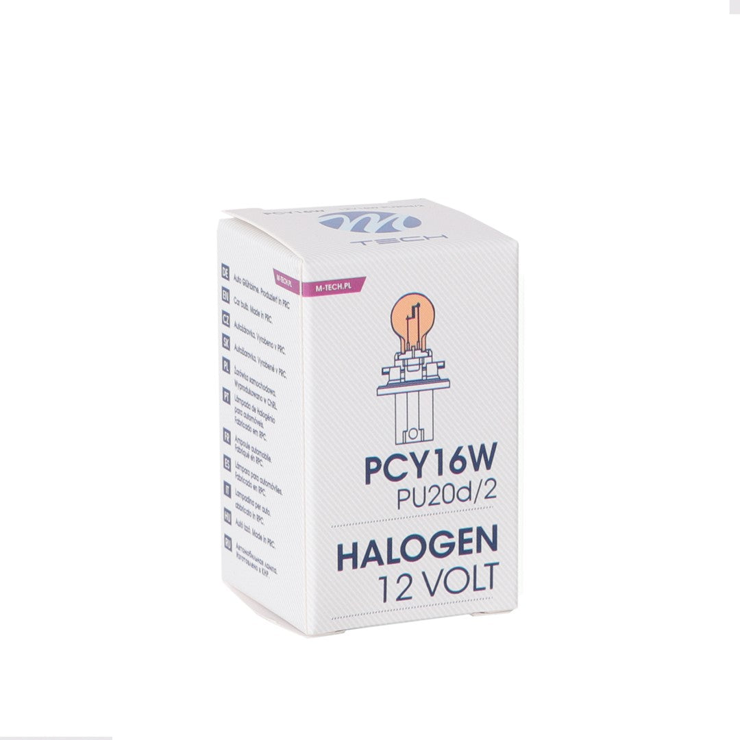 AMPOULE HALOGENE PCY16W 12V 16W PU20D/2 (BOITE) X 1 MTECH
