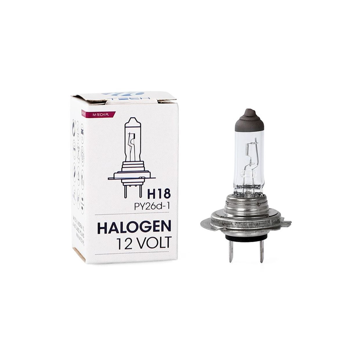 AMPOULE HALOGENE H18 65W PY26D-1 (BOITE) X1 MTECH