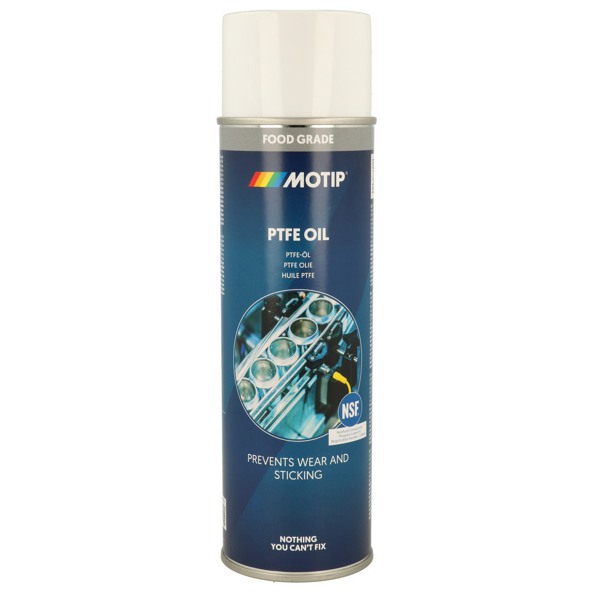 LUBRIFIANT PTFE ALIMENTAIRE CERTIFIE NSF-H1 AEROSOL 500ML MOTIP