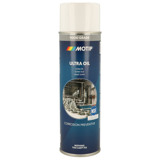 LUBRIFIANT HUILE PTFE POUR MACHINE ALIMENTAIRE CERTIFIE NSF-H1 AEROSOL 500ML MOTIP