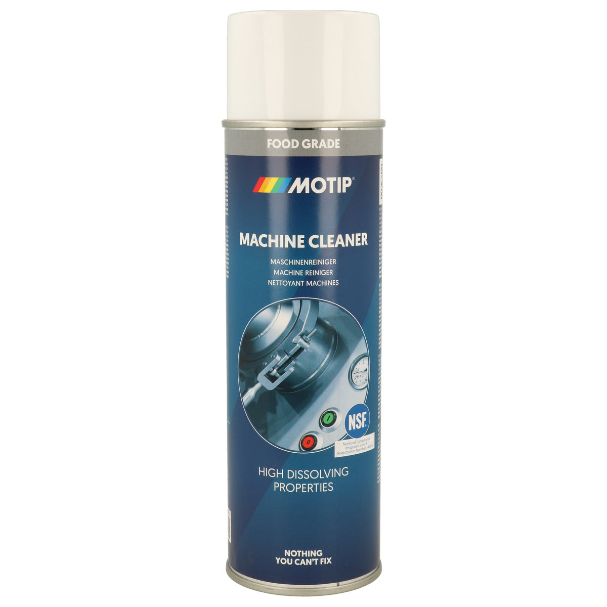 NETTOYANT MACHINE ALIMENTAIRE CERTIFIE NSF-H1 AEROSOL 500ML MOTIP