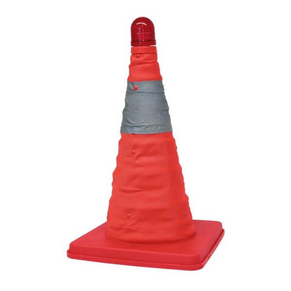 CONE DE SECURITE HAUTE VISIBILITE PLIABLE AVEC LED CLIGNOTANTE CARPOINT z