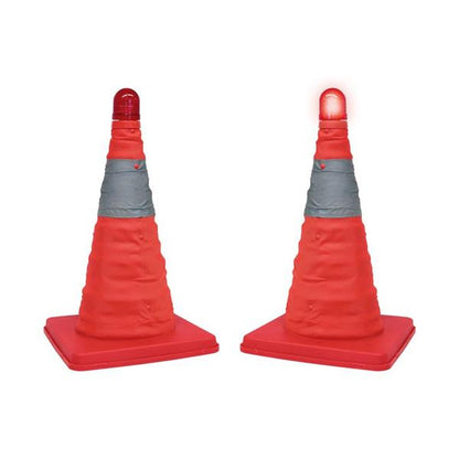 CONE DE SECURITE HAUTE VISIBILITE PLIABLE AVEC LED CLIGNOTANTE CARPOINT z
