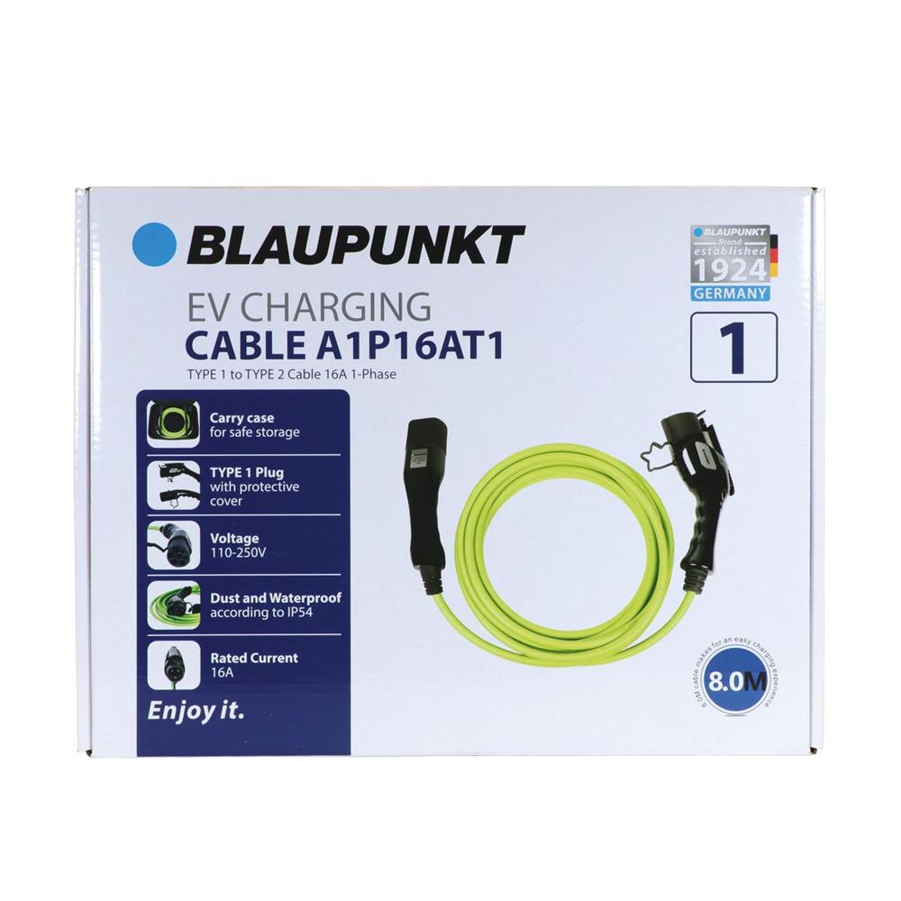 CABLE CHARGE VEHICULE ELECTRIQUE 16A MONOPHASE T1 >T2 A1P16AT1 N°1 BLAUPUNKT