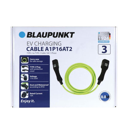 CABLE CHARGE VEHICULE ELECTRIQUE 16A MONOPHASE T2 >T2 A1P16AT2 N°3 BLAUPUNKT