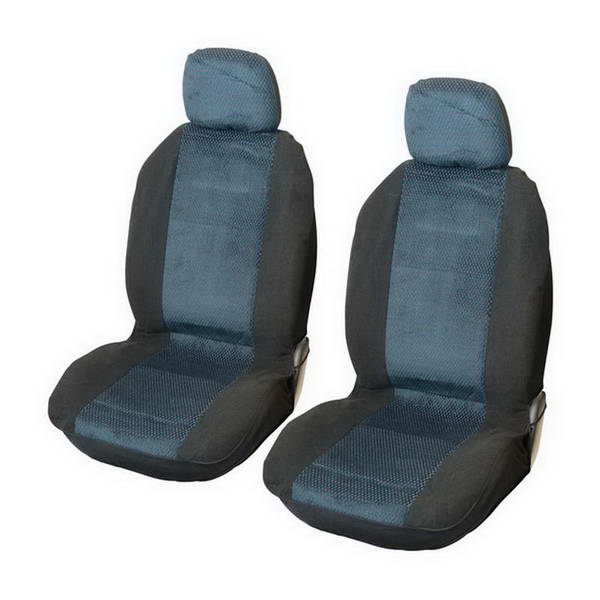 HOUSSES DE SIEGES AVANT DENVER NOIR/BLEU 4PCS (AIRBAG) X2