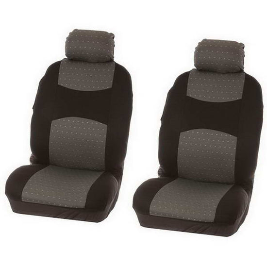 HOUSSES AVANT DE SIEGES UNIVERSEL CHICAGO GRIS/NOIR 4PCS (AIRBAG) X2