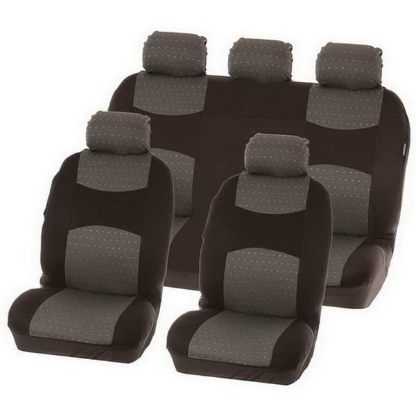 JEU DE HOUSSES DE SIEGES UNIVERSEL CHICAGO GRIS 9PCS (AIRBAG)