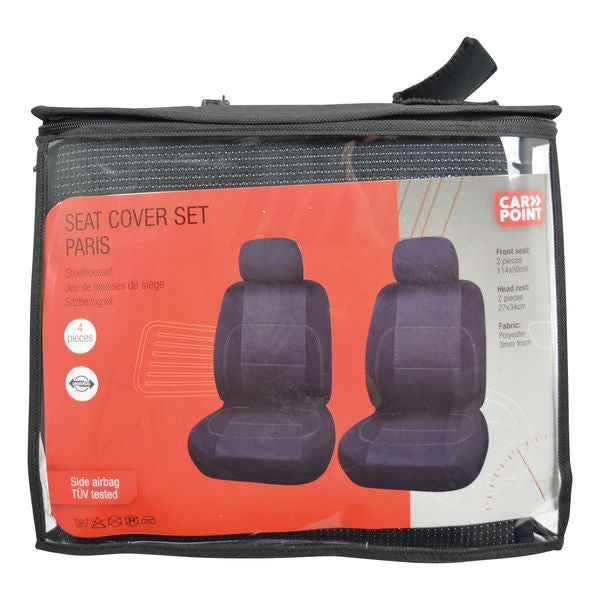 JEU DE HOUSSES PARIS 4 PCS NOIR/GRIS