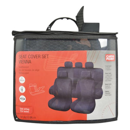JEU DE HOUSSES VIENNA 9 PCS NOIR/GRIS