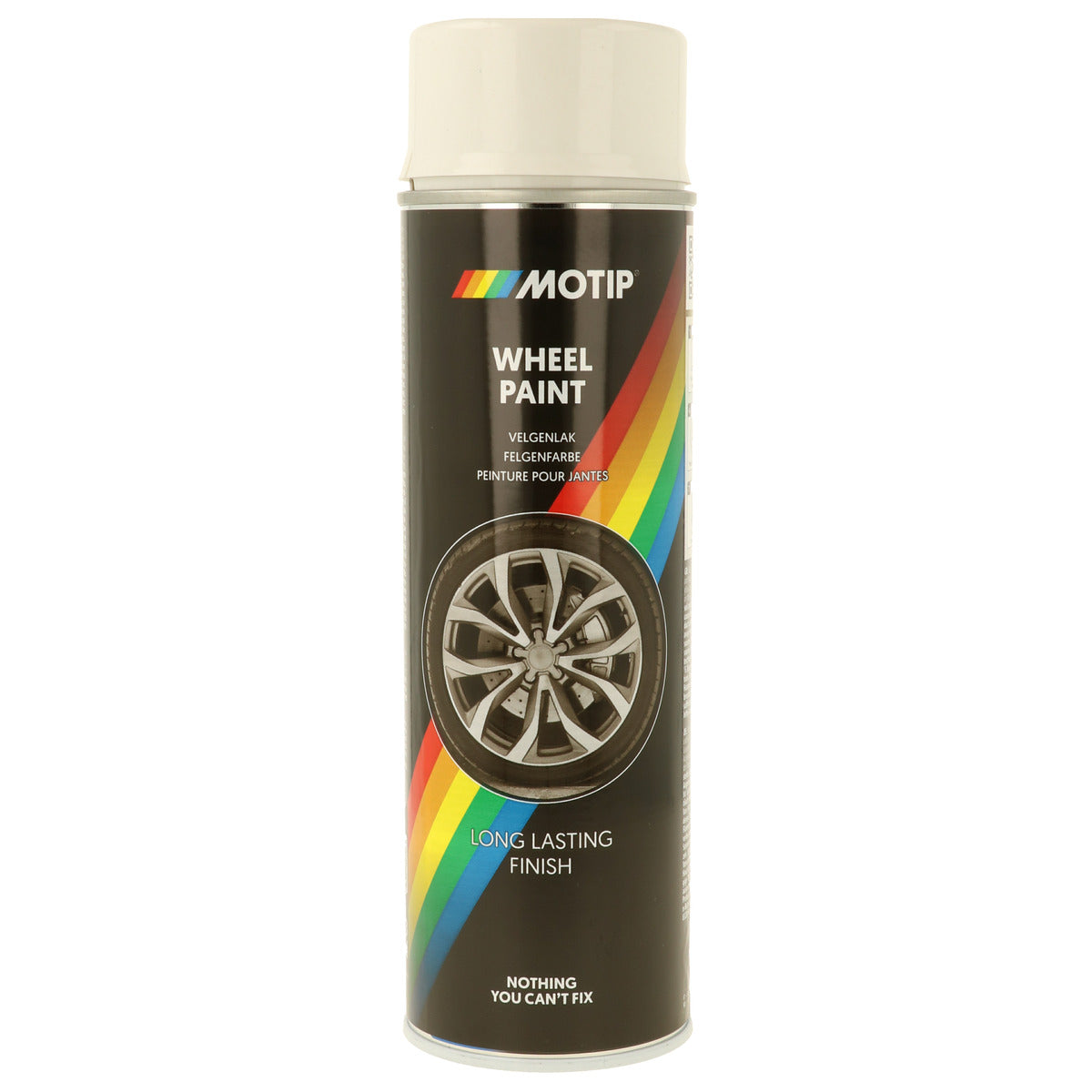 PEINTURE BLANCHE BRILLANTE POUR JANTES AEROSOL 500ML MOTIP