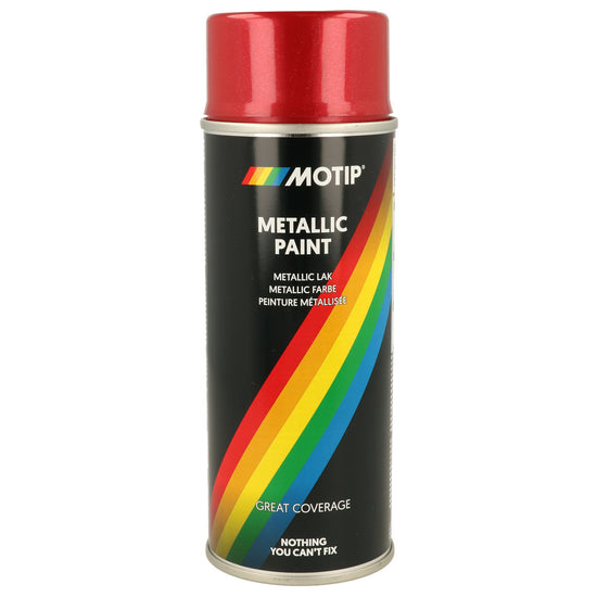 PEINTURE ROUGE METALLISE AEROSOL 400ML MOTIP