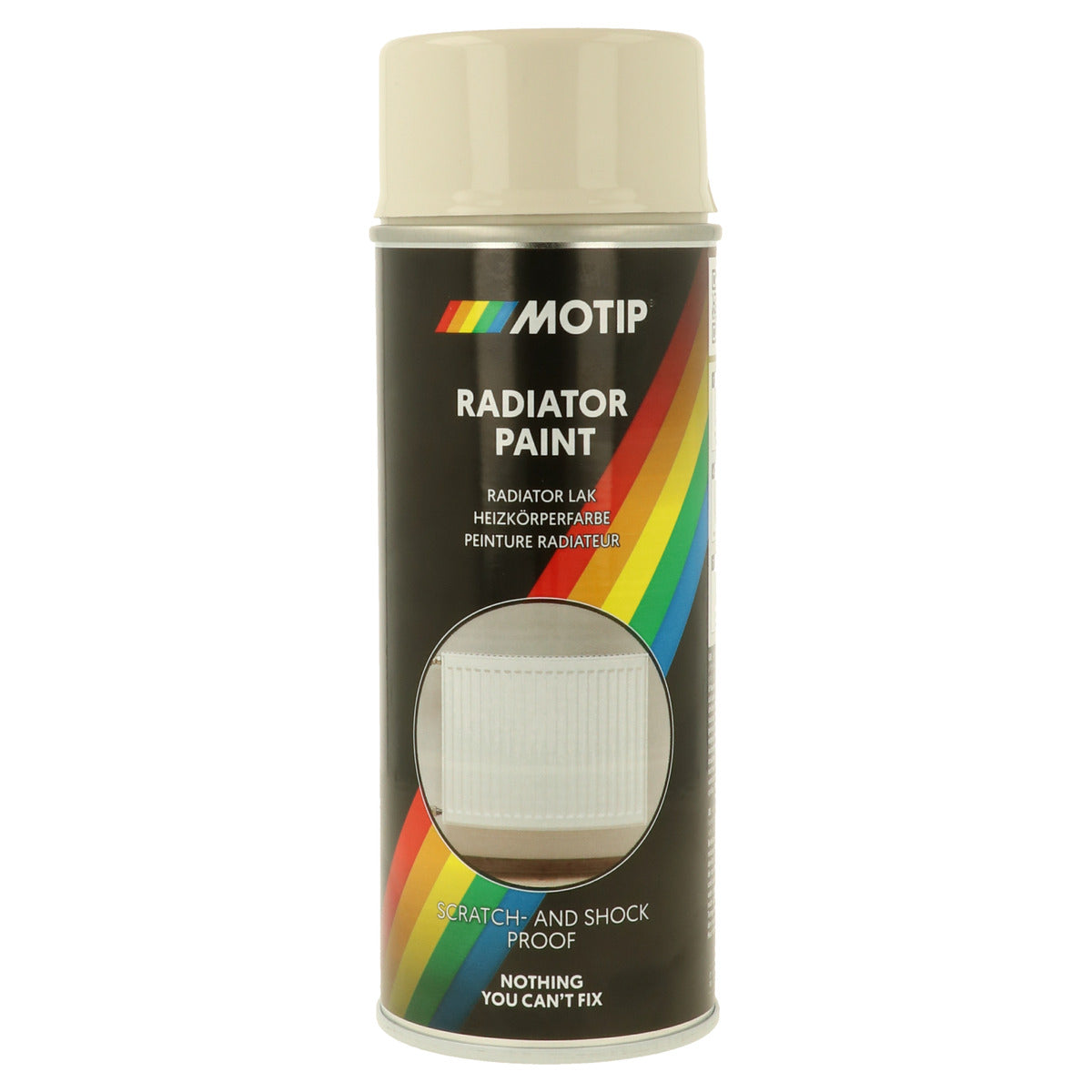 PEINTURE RADIATEUR BLANCHE BRILLANTE RAL1013 AEROSOL 400ML MOTIP