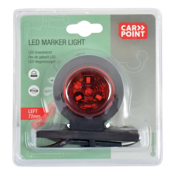 FEU DE GABARIT GAUCHE/LED ROUGE/BLANC 72MM