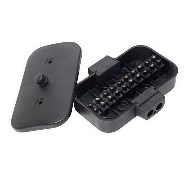 BOITE DE BRANCHEMENT PVC NOIRE ETANCHE POUR CABLES 12V 10PCS